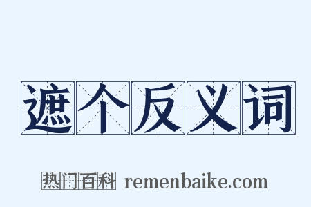 遮个反义词是什么意思的图片